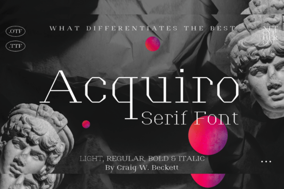 Acquiro Family: A Serif Font for Elegant Design