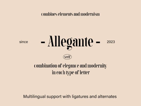 Allegante Font Review: A Luxury Typeface for Branding Projects