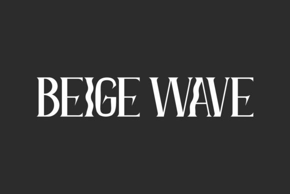 Beige Wave Font for Web Design