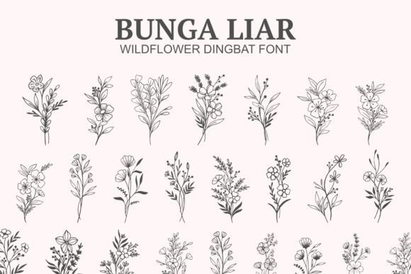 Bunga Liar: A Wildflower Typeface for Editorial Design