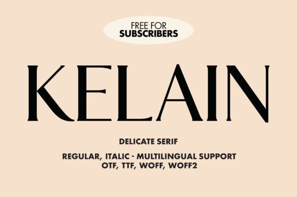 Kelain: A Serif Font for Elegant Design
